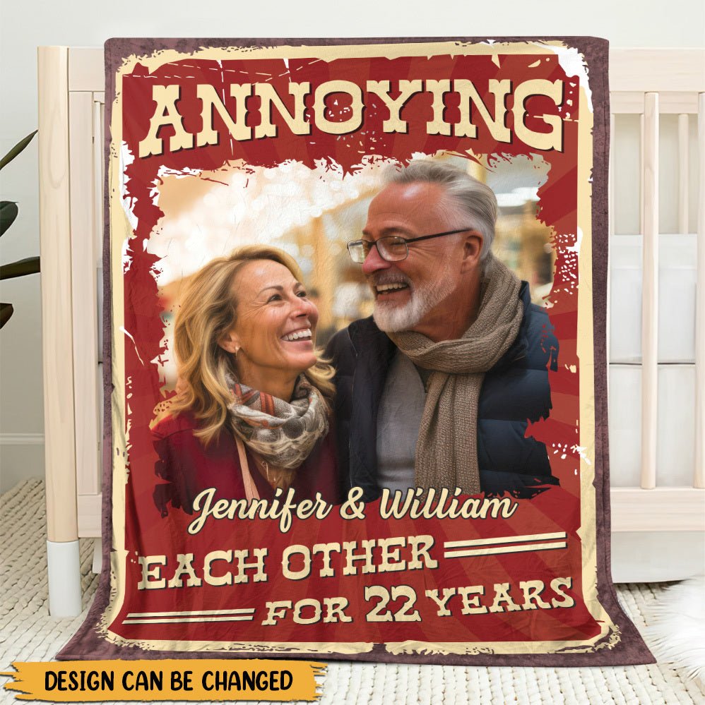 Annoying Each Other Photo - Personalized Blanket - Best Gift For Wife, Husband - Giftago