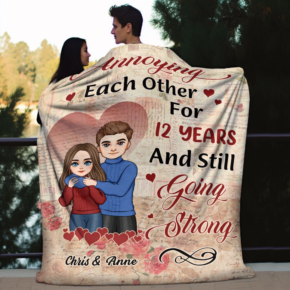 Annoying Each Other Vintage - Personalized Blanket - Meaningful Gift For Valentine, For Couple - Giftago