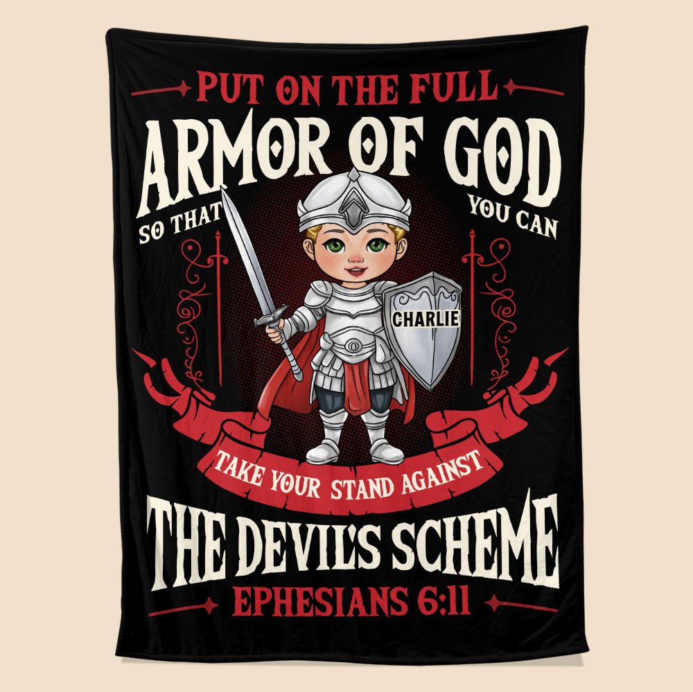 Armor Of God  Blanket - Personalized Blanket