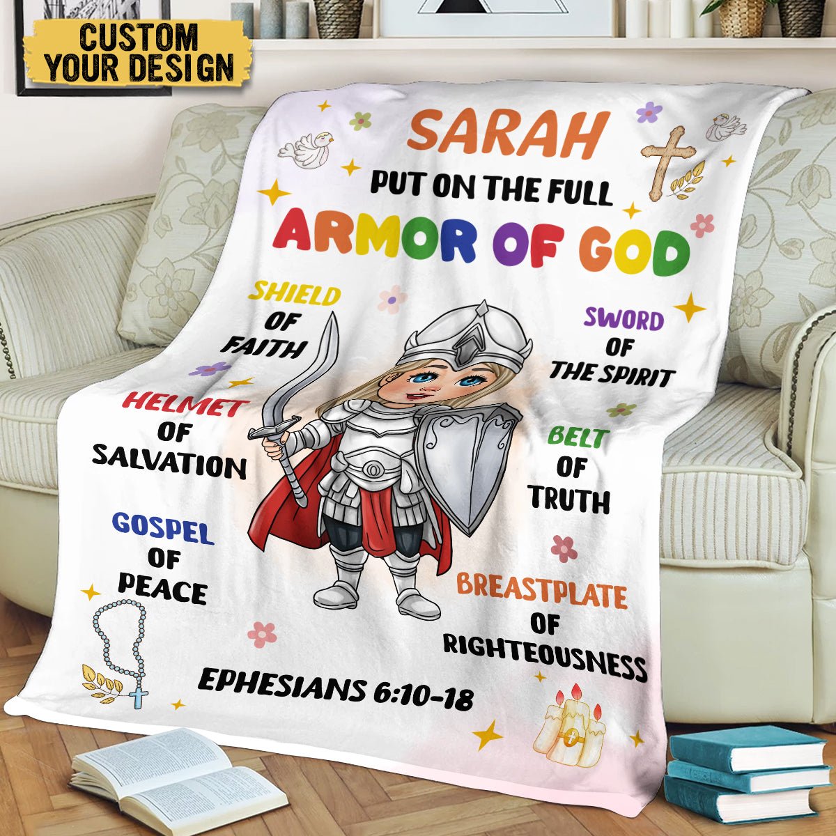 Armor Of God Kid - Personalized Blanket - Meaningful Gift For Birthday - Giftago