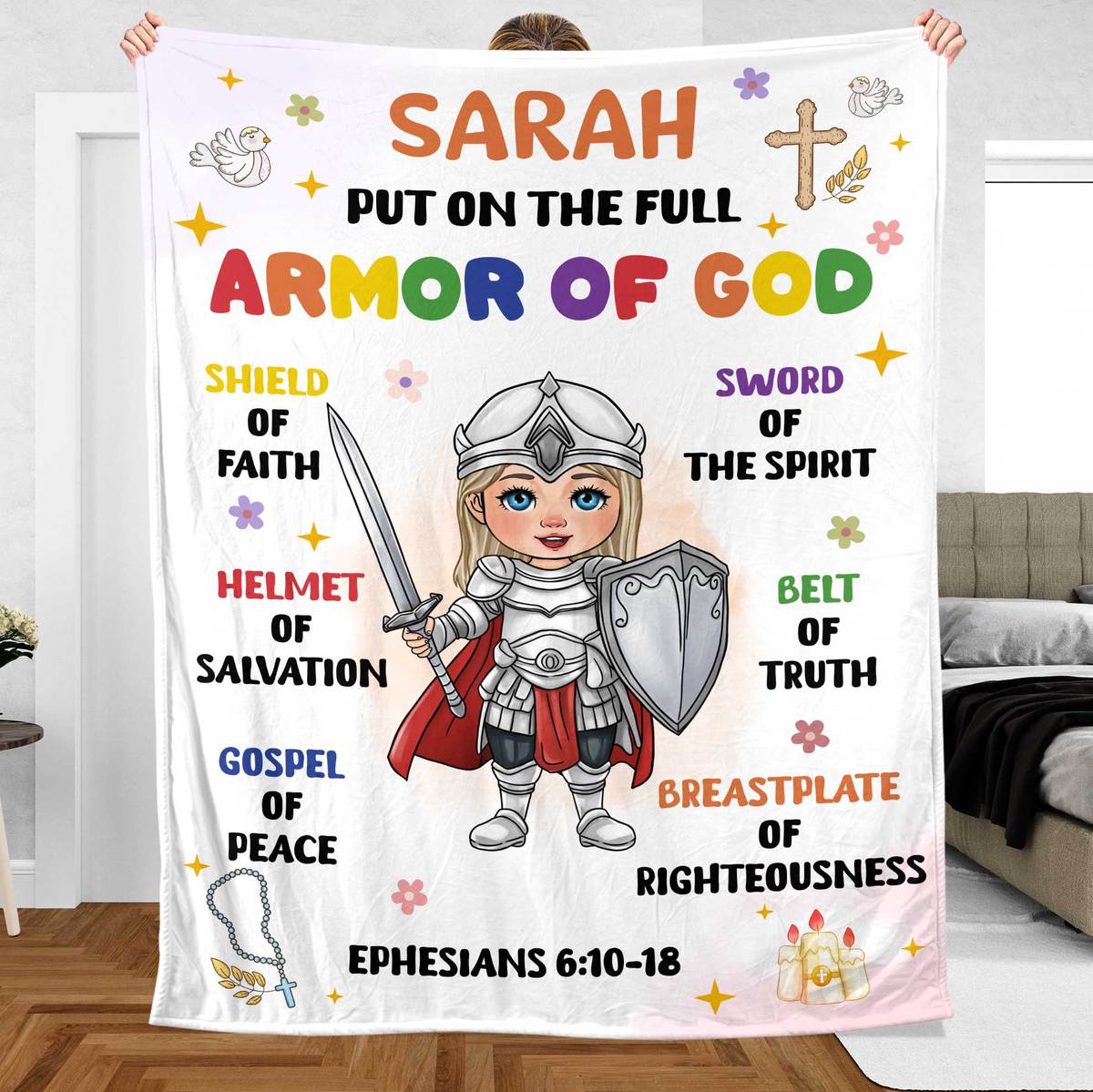 Armor Of God Kid - Personalized Blanket - Meaningful Gift For Birthday - Giftago