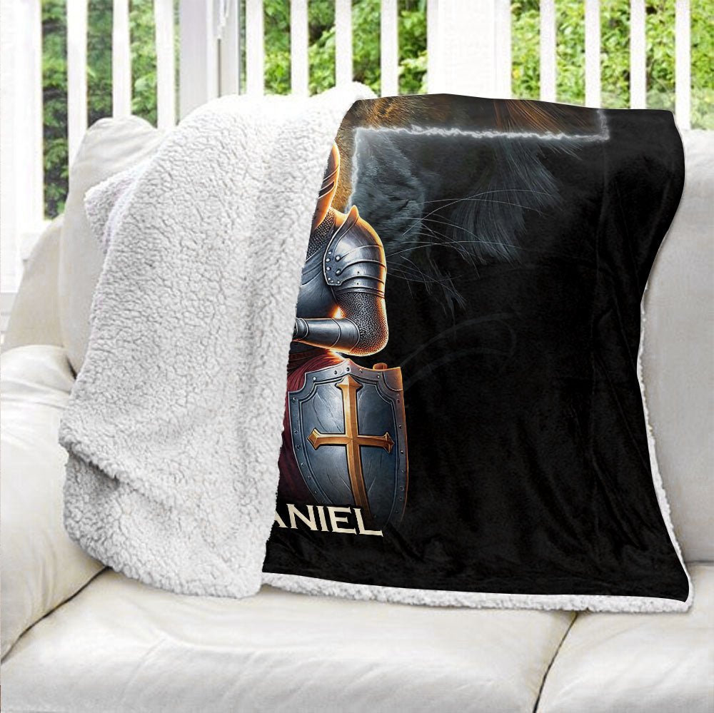 Armor Of God Lion Blanket - Personalized Blanket