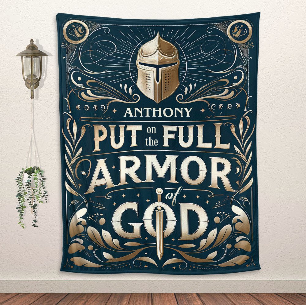 Armor Of God - Personalized Blanket