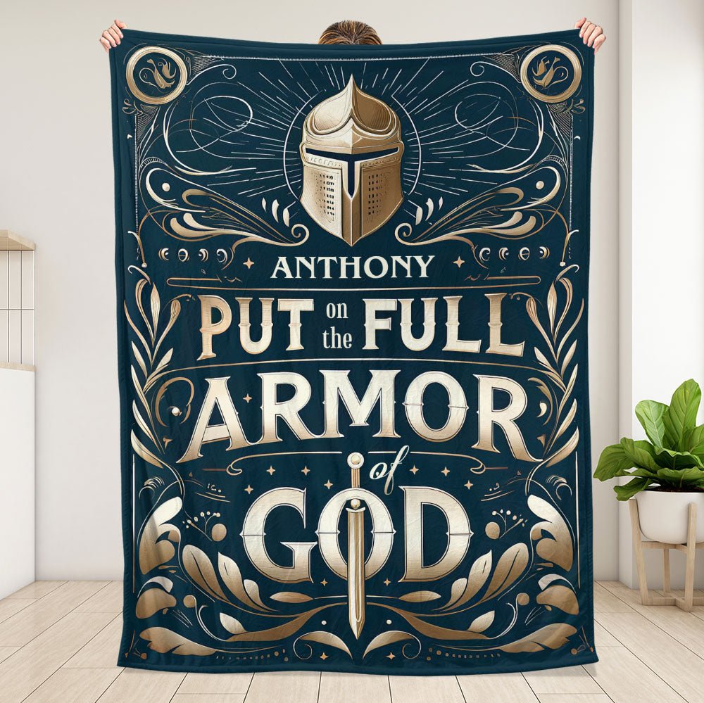 Armor Of God - Personalized Blanket