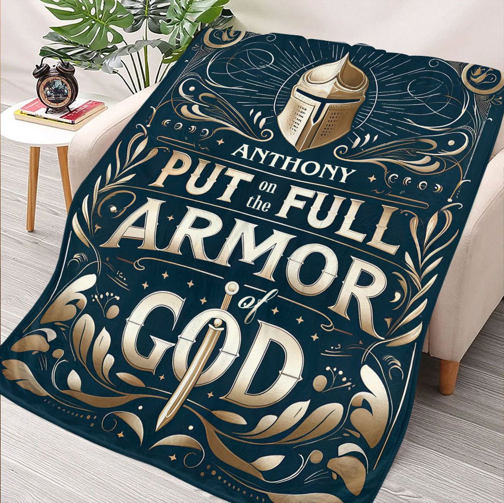 Armor Of God - Personalized Blanket