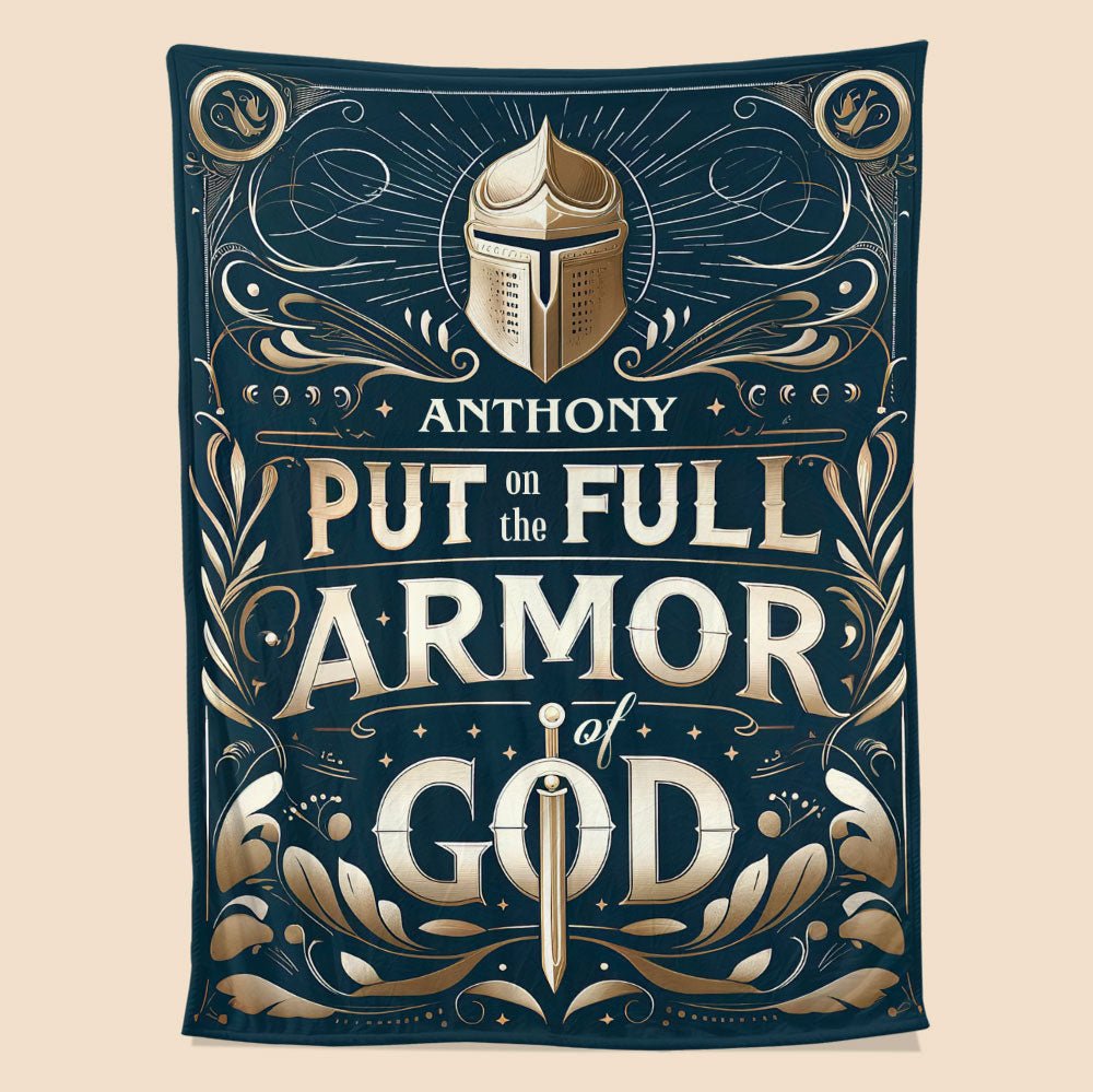 Armor Of God - Personalized Blanket