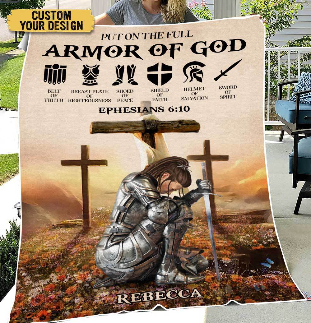 Armor of God - Personalized Blanket - Meaningful Gift For Birthday - Giftago