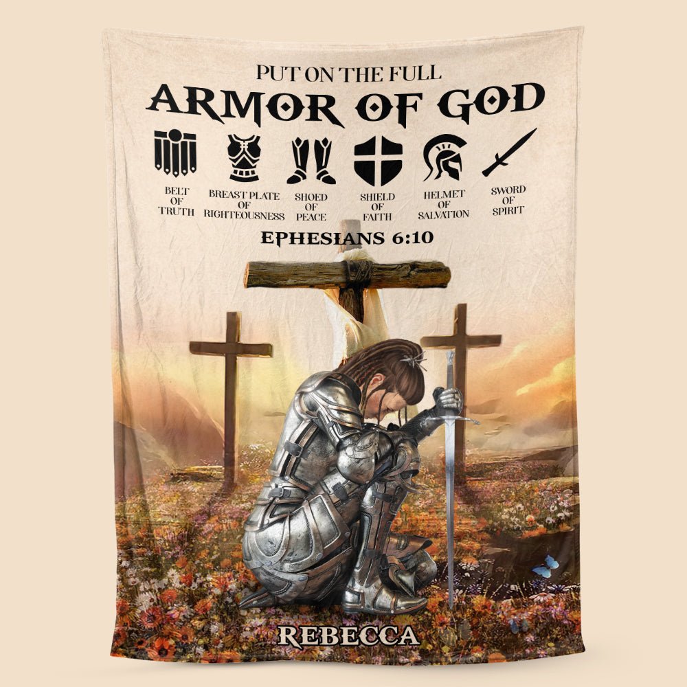 Armor of God - Personalized Blanket - Meaningful Gift For Birthday - Giftago