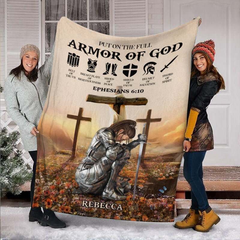 Armor of God - Personalized Blanket - Meaningful Gift For Birthday - Giftago