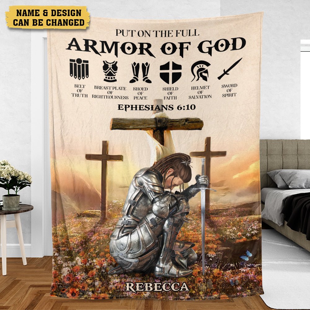 Armor of God - Personalized Blanket - Meaningful Gift For Birthday - Giftago