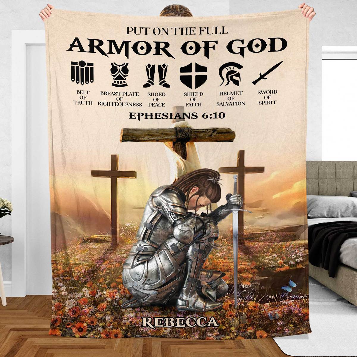 Armor of God - Personalized Blanket - Meaningful Gift For Birthday - Giftago