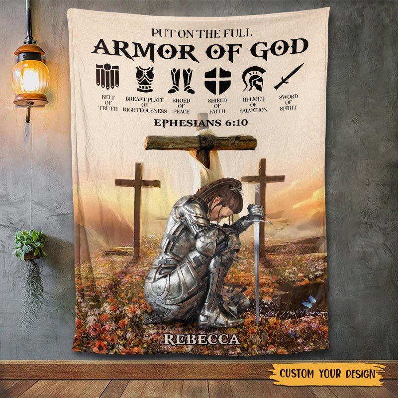 Armor of God - Personalized Blanket - Meaningful Gift For Birthday - Giftago