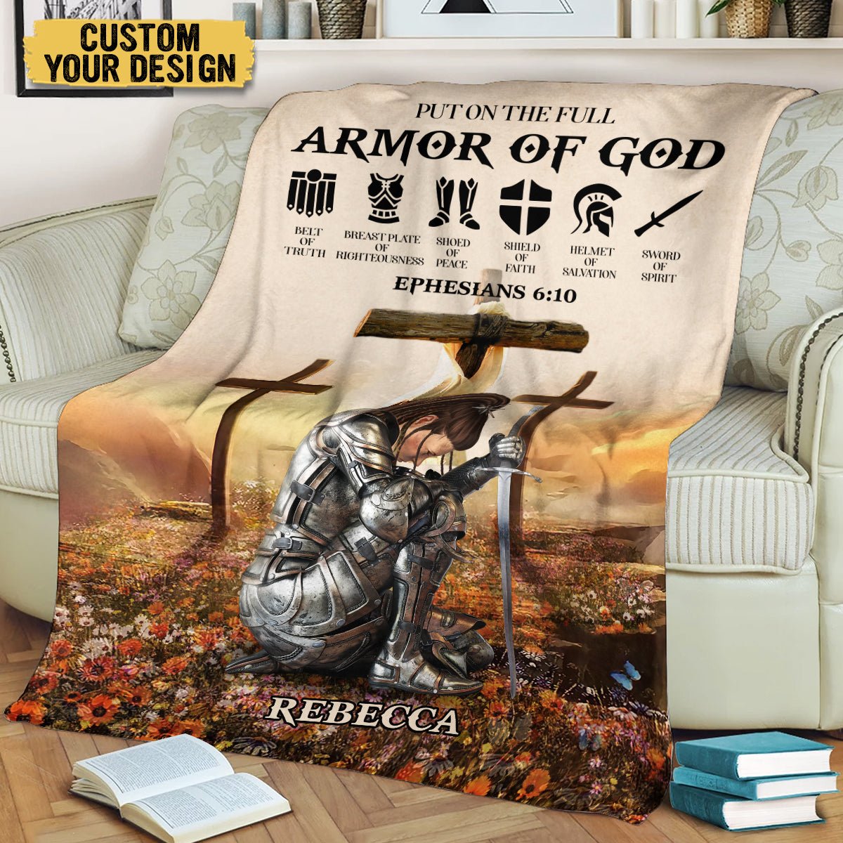 Armor of God - Personalized Blanket - Meaningful Gift For Birthday - Giftago