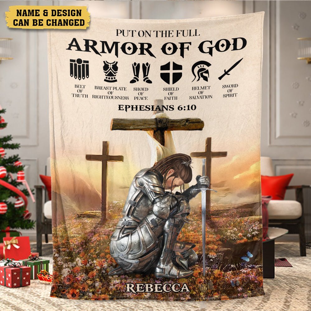 Armor of God - Personalized Blanket - Meaningful Gift For Birthday - Giftago