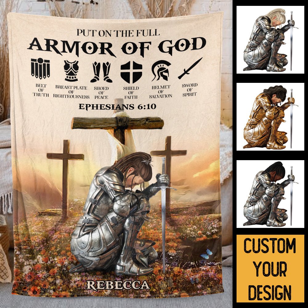Armor of God - Personalized Blanket - Meaningful Gift For Birthday - Giftago