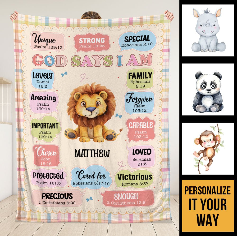 Baby Animal Blanket - Personalized Blanket