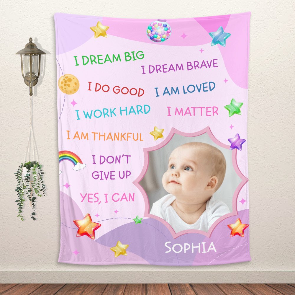 Baby I Dream Big Blanket - Personalized Blanket - Giftago
