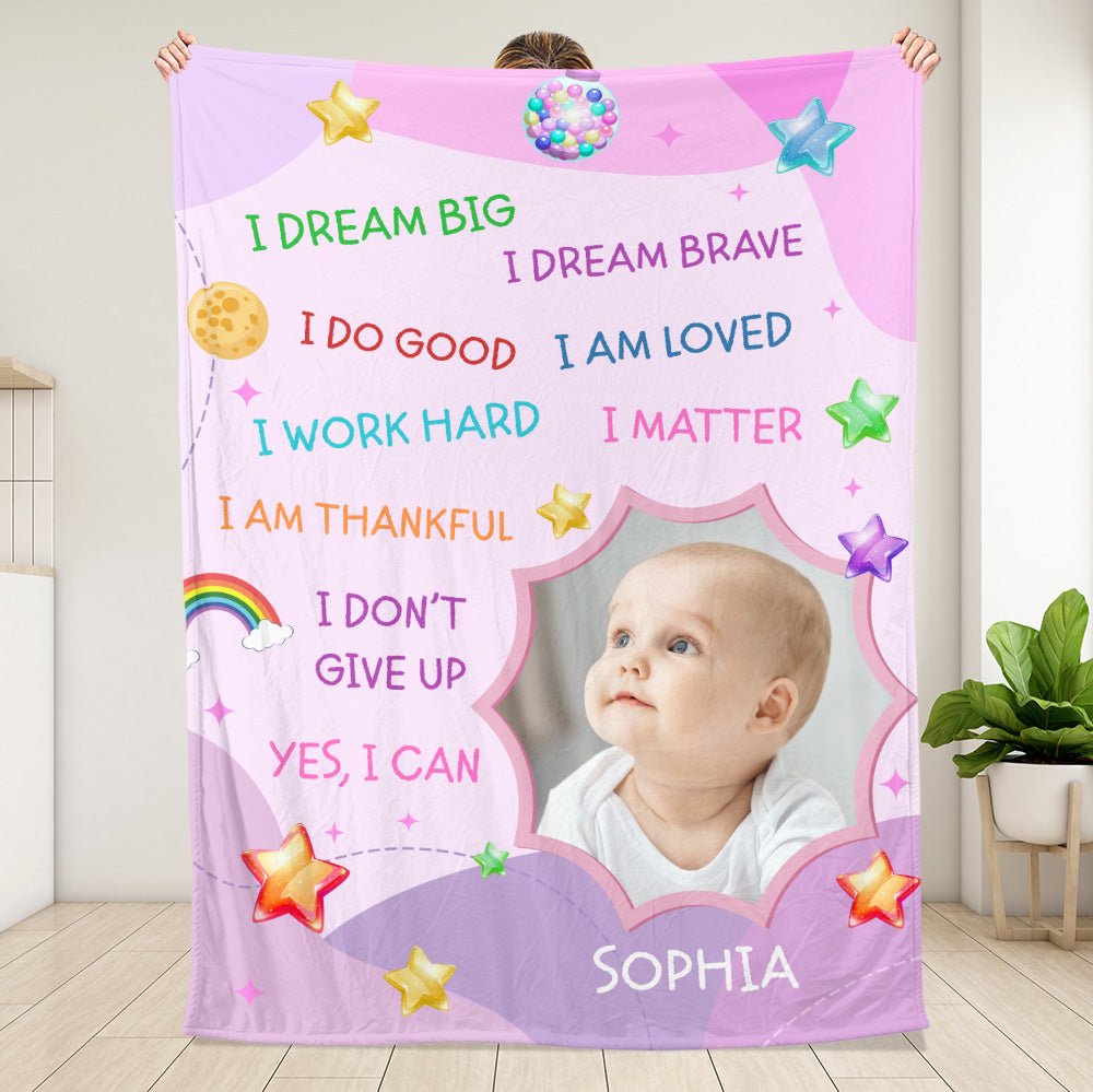 Baby I Dream Big Blanket - Personalized Blanket - Giftago