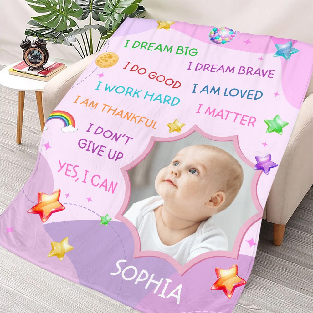 Baby I Dream Big Blanket - Personalized Blanket - Giftago