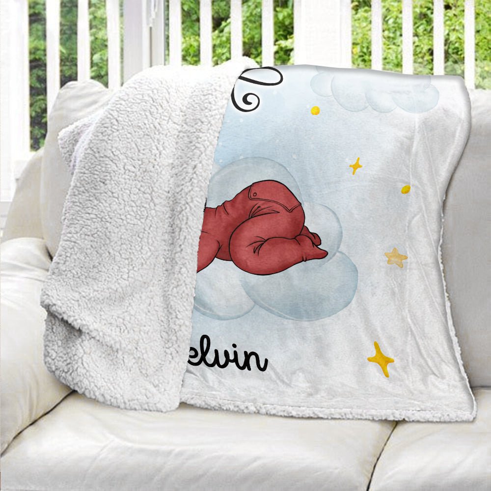 Baby Kiss Me Goodnight - Personalized Blanket - Giftago