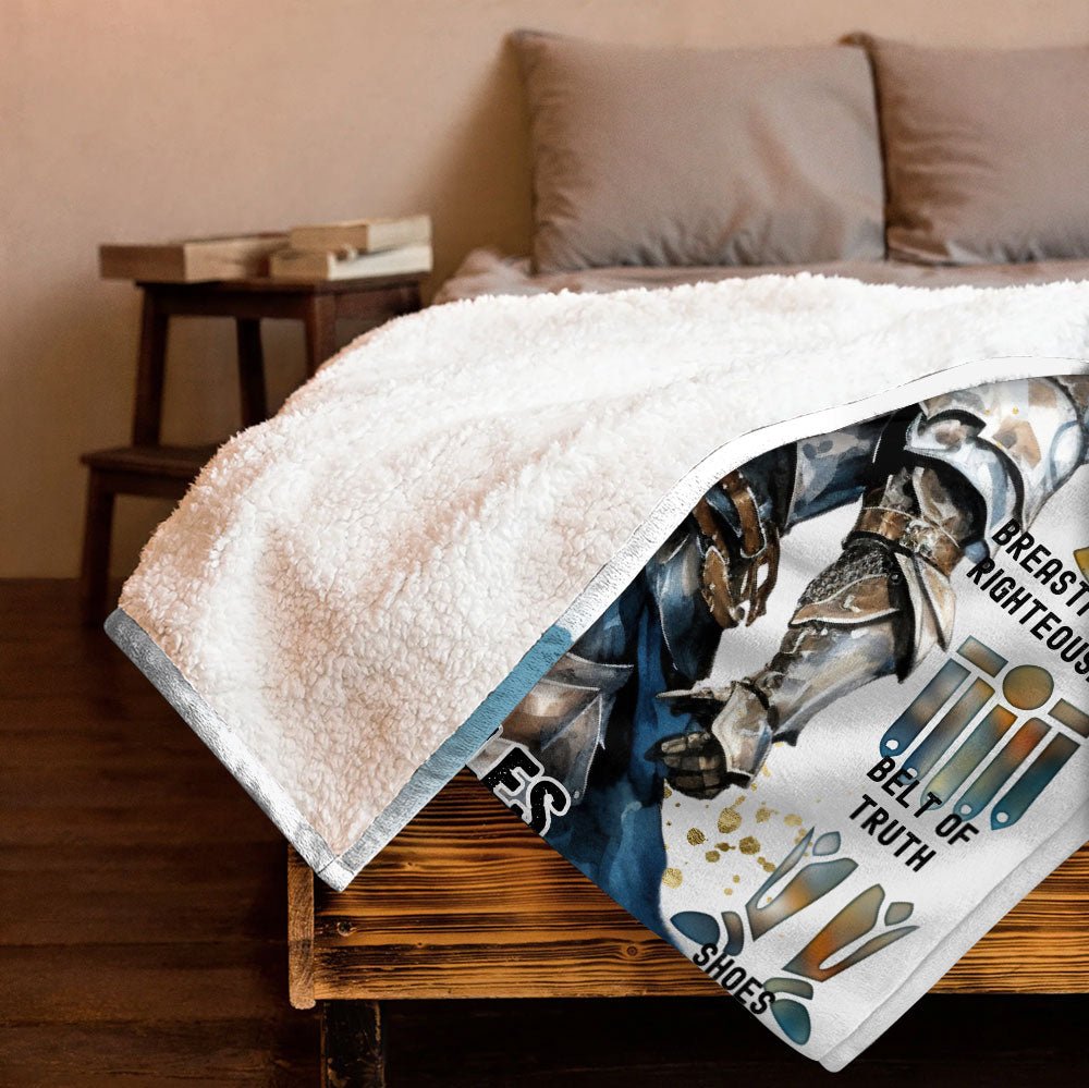 Be A Warrior Put On the Armor Of God - Personalized Blanket
