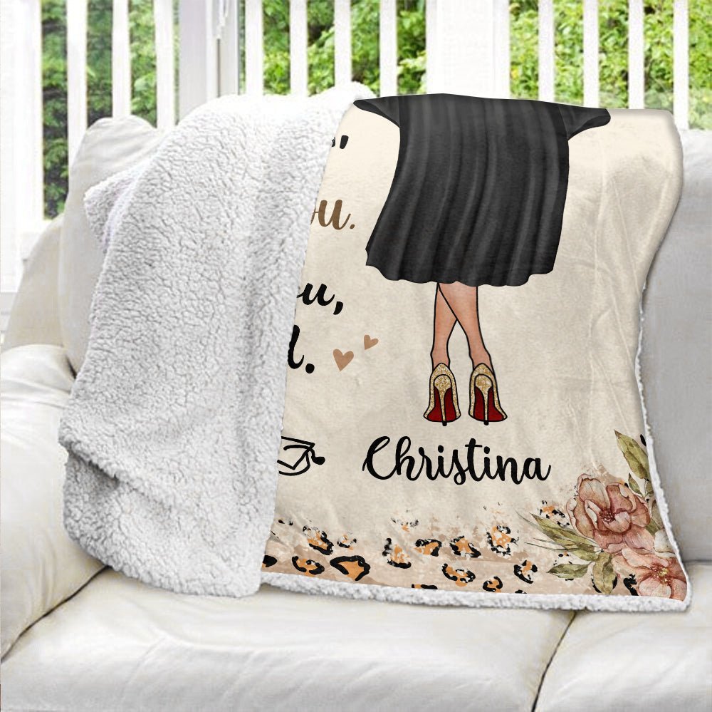 Behind You, All Your Memories Graduation Girl - Personalized Blanket - Giftago