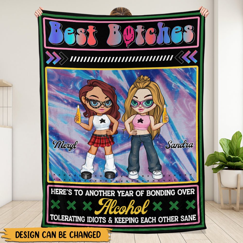 Best Bitches - Personalized Blanket - Giftago