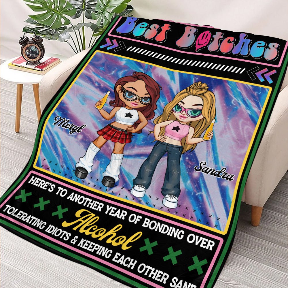 Best Bitches - Personalized Blanket - Giftago