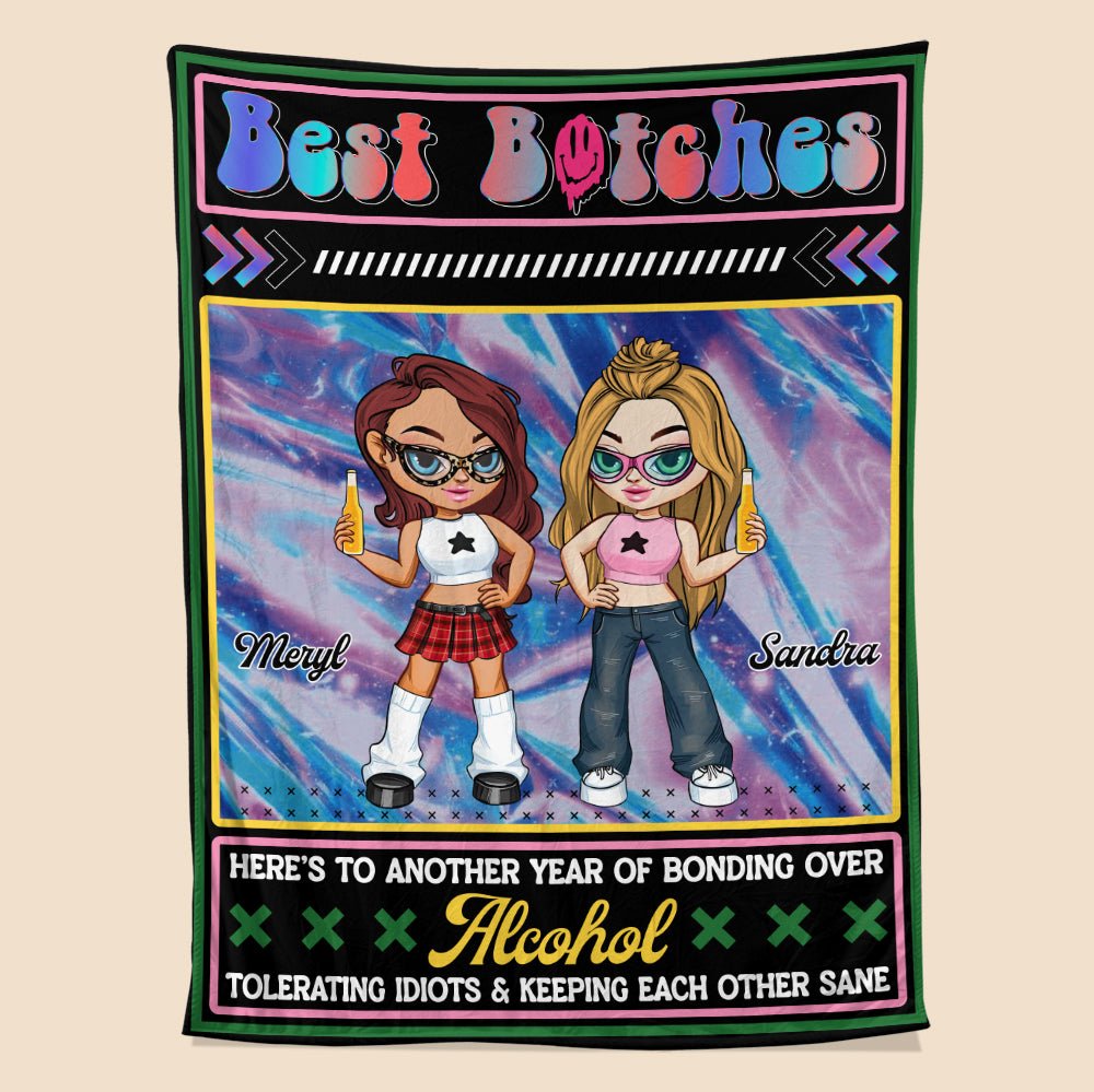 Best Bitches - Personalized Blanket - Giftago
