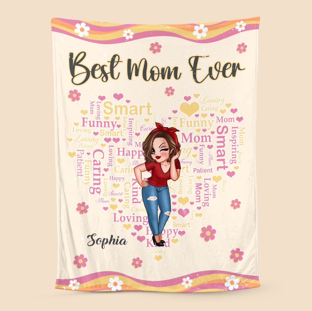 Best Mom Ever - Personalized Blanket - Best Gift For Mother, For Grandma - Giftago