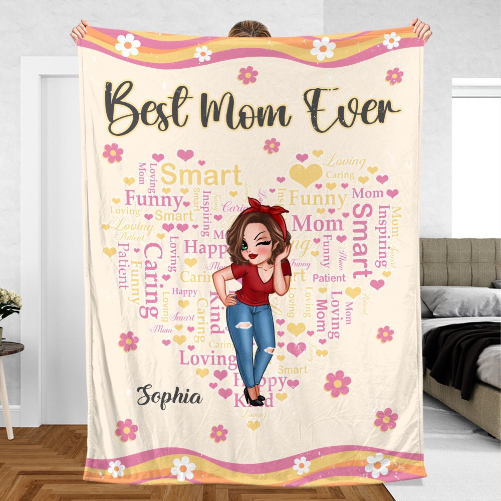 Best Mom Ever - Personalized Blanket - Best Gift For Mother, For Grandma - Giftago