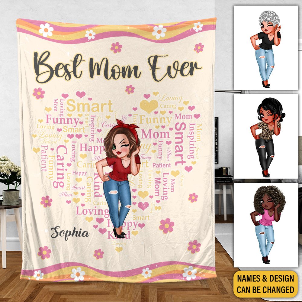 Best Mom Ever - Personalized Blanket - Best Gift For Mother, For Grandma - Giftago