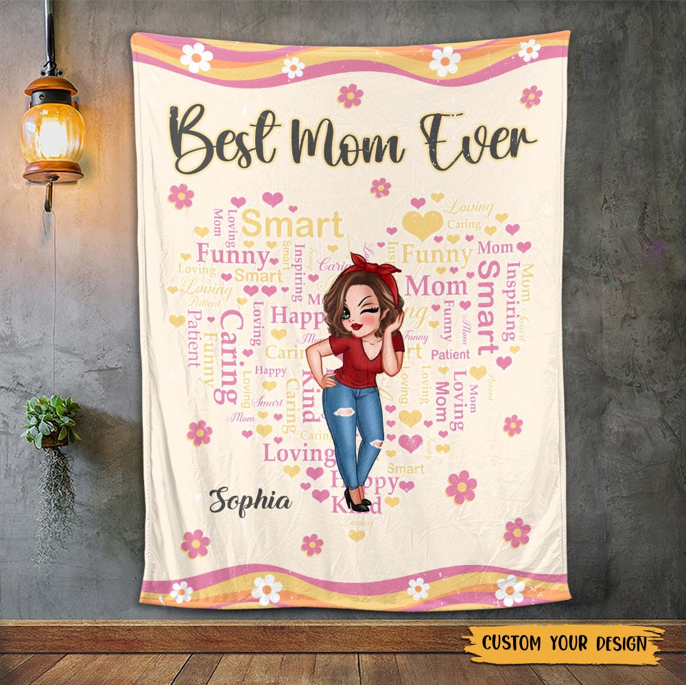 Best Mom Ever - Personalized Blanket - Best Gift For Mother, For Grandma - Giftago