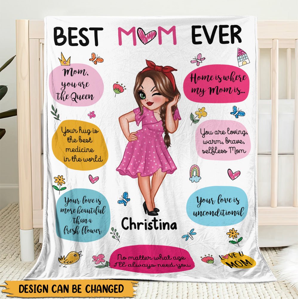 Best Mom Ever - Personalized Blanket - Best Gift For Mother's Day - Giftago