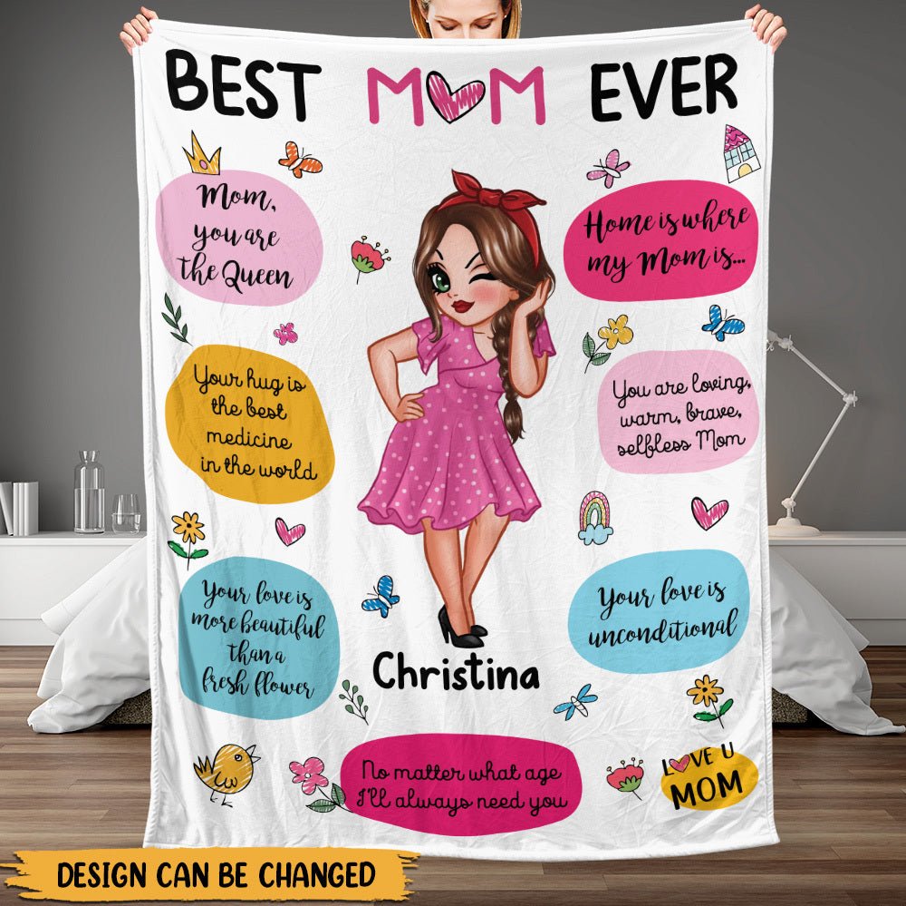 Best Mom Ever - Personalized Blanket - Best Gift For Mother's Day - Giftago