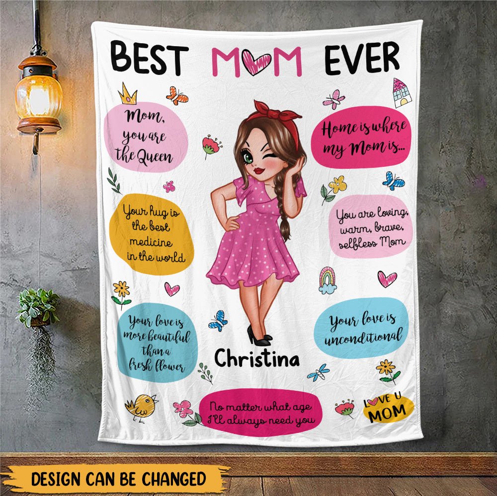 Best Mom Ever - Personalized Blanket - Best Gift For Mother's Day - Giftago