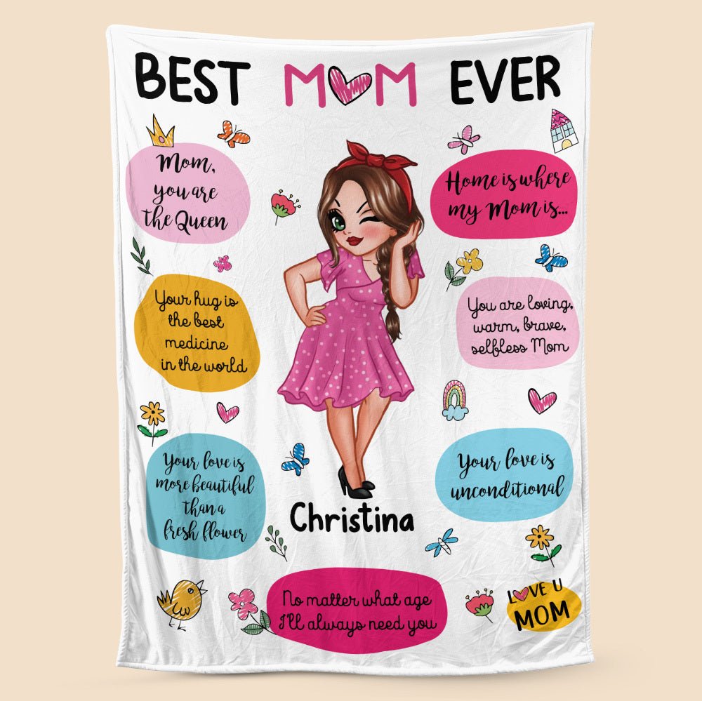 Best Mom Ever - Personalized Blanket - Best Gift For Mother's Day - Giftago