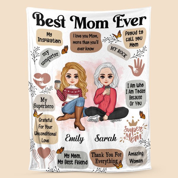 Best Mom Ever - Personalized Blanket - Meaningful Gift For Birthday - Giftago