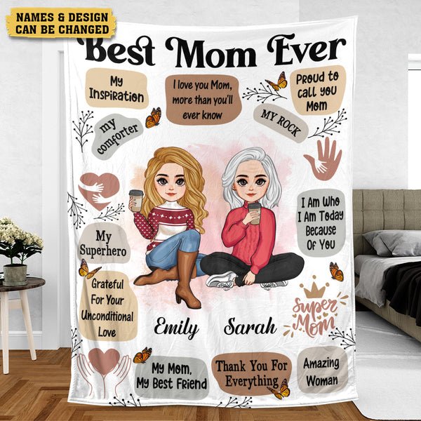 Best Mom Ever - Personalized Blanket - Meaningful Gift For Birthday - Giftago