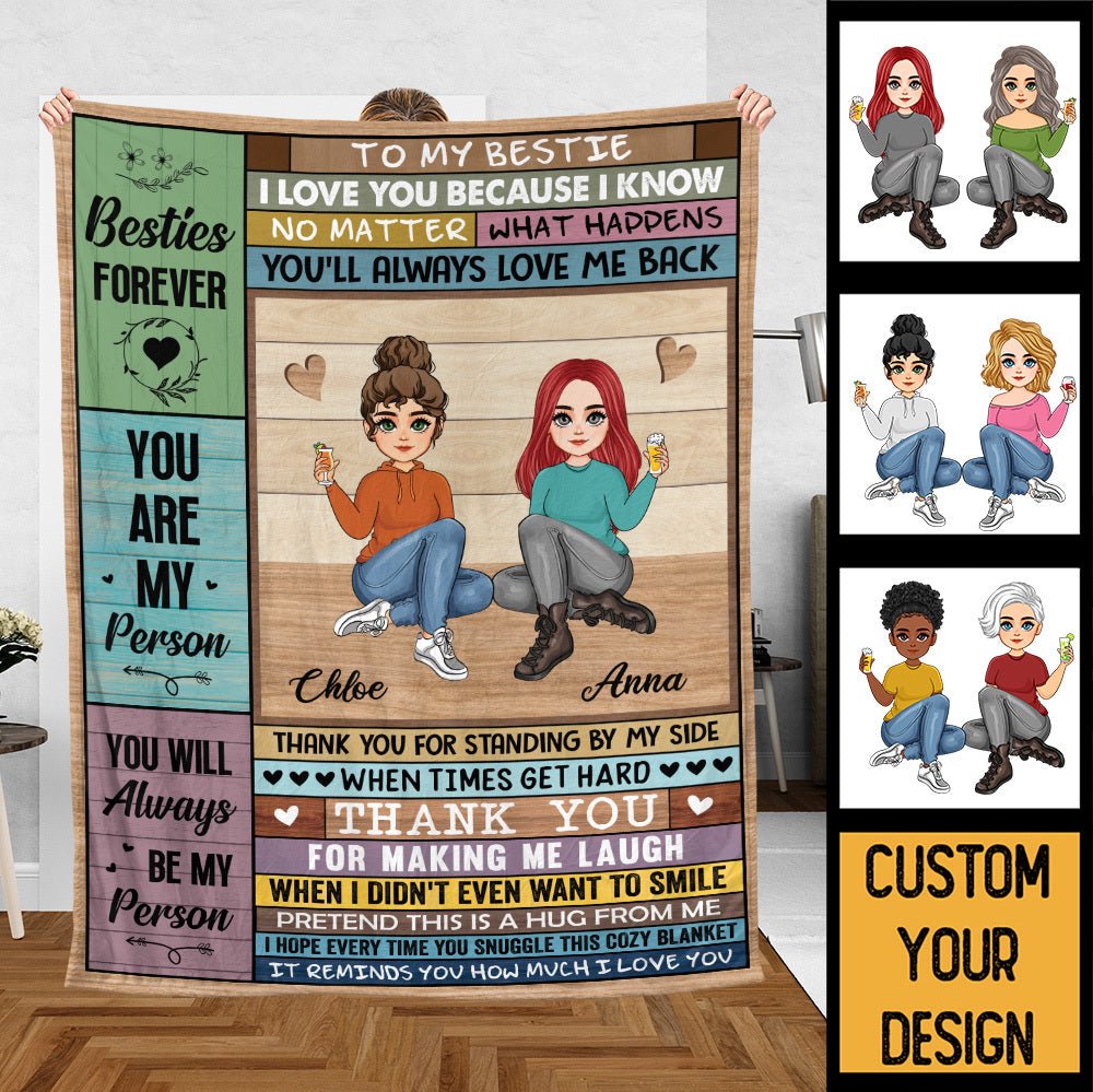 Bestie Forever - Personalized Blanket - Meaningful Gift For Birthday - Giftago