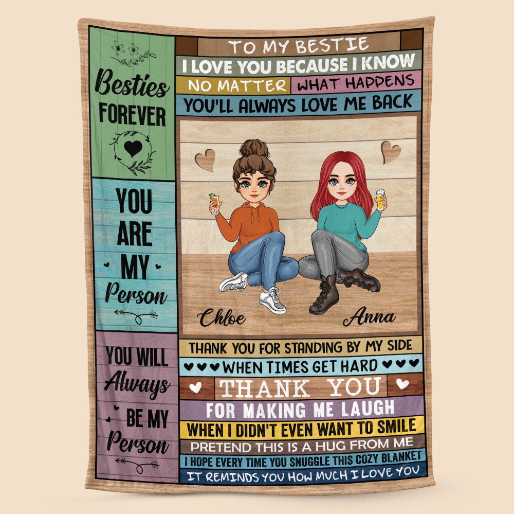Bestie Forever - Personalized Blanket - Meaningful Gift For Birthday - Giftago