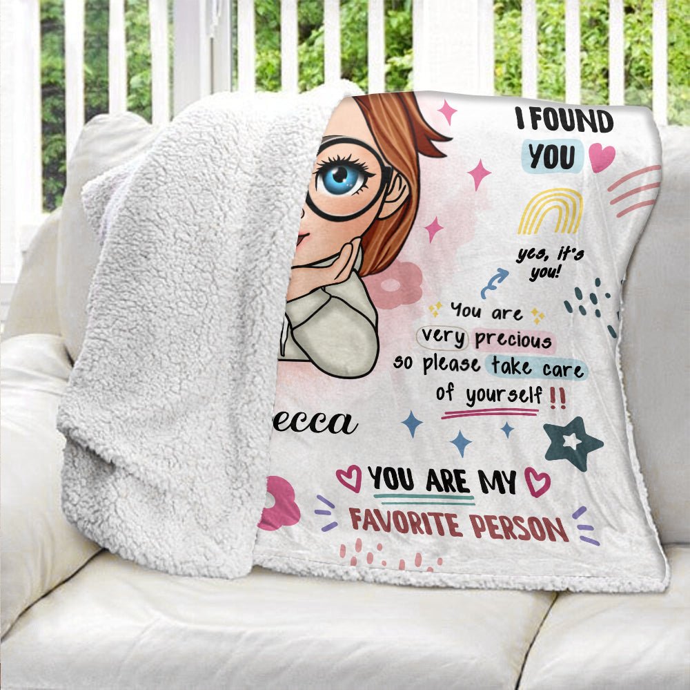 Bestie You Deserve The World Blanket - Personalized Blanket - Giftago
