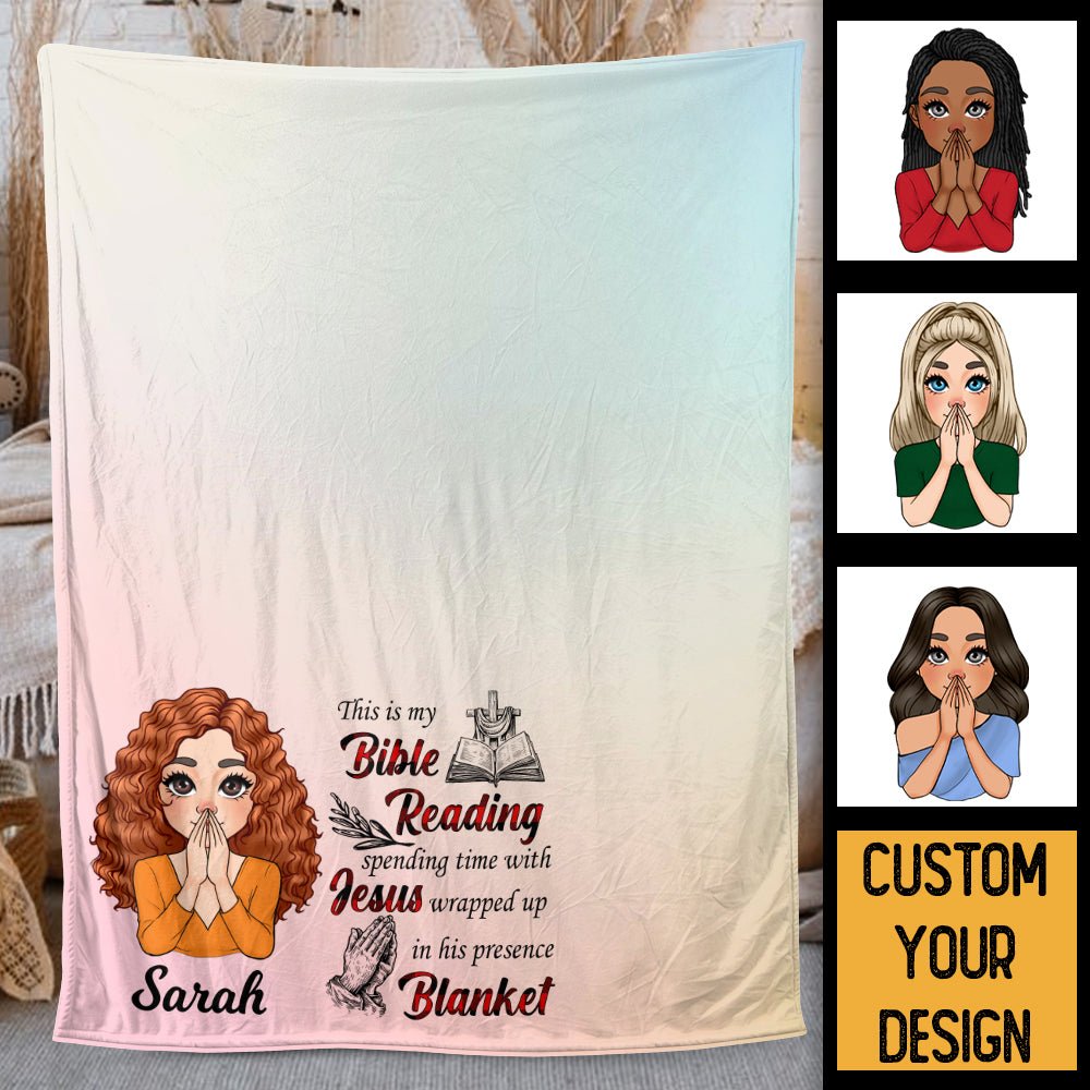 Bible Reading - Personalized Blanket - Best Gift For Mom, Daughter, Sister, Friends - Giftago