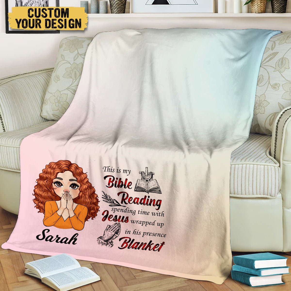 Bible Reading - Personalized Blanket - Best Gift For Mom, Daughter, Sister, Friends - Giftago