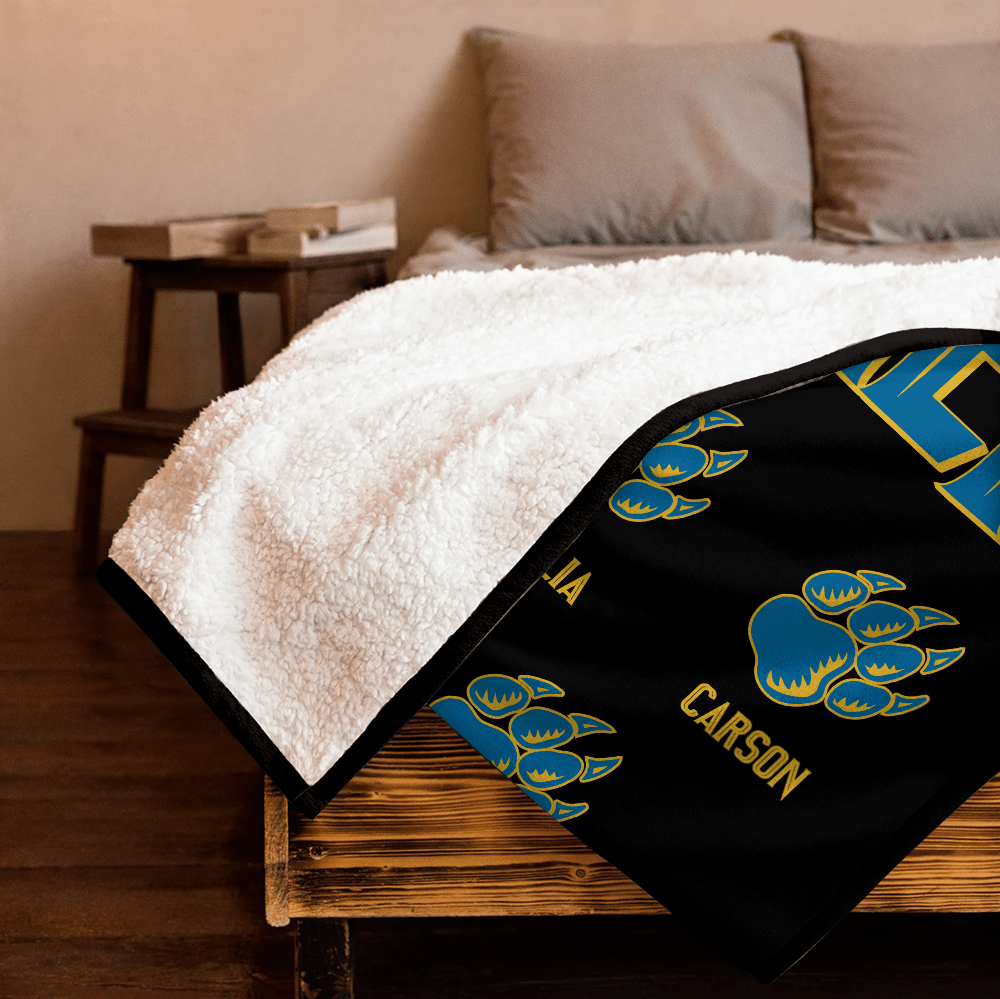 Black Father Blanket - Personalized Blanket - Giftago