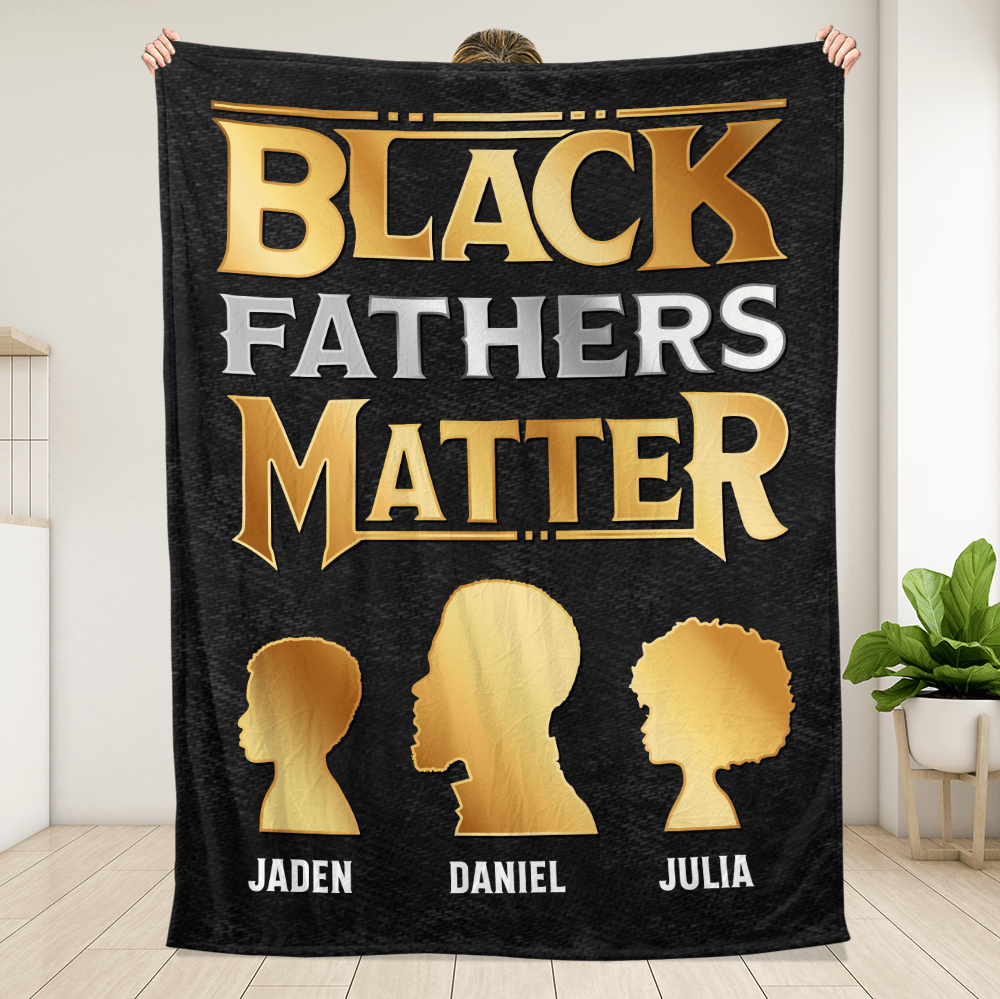 Black Fathers Matter - Personalized Blanket - Giftago