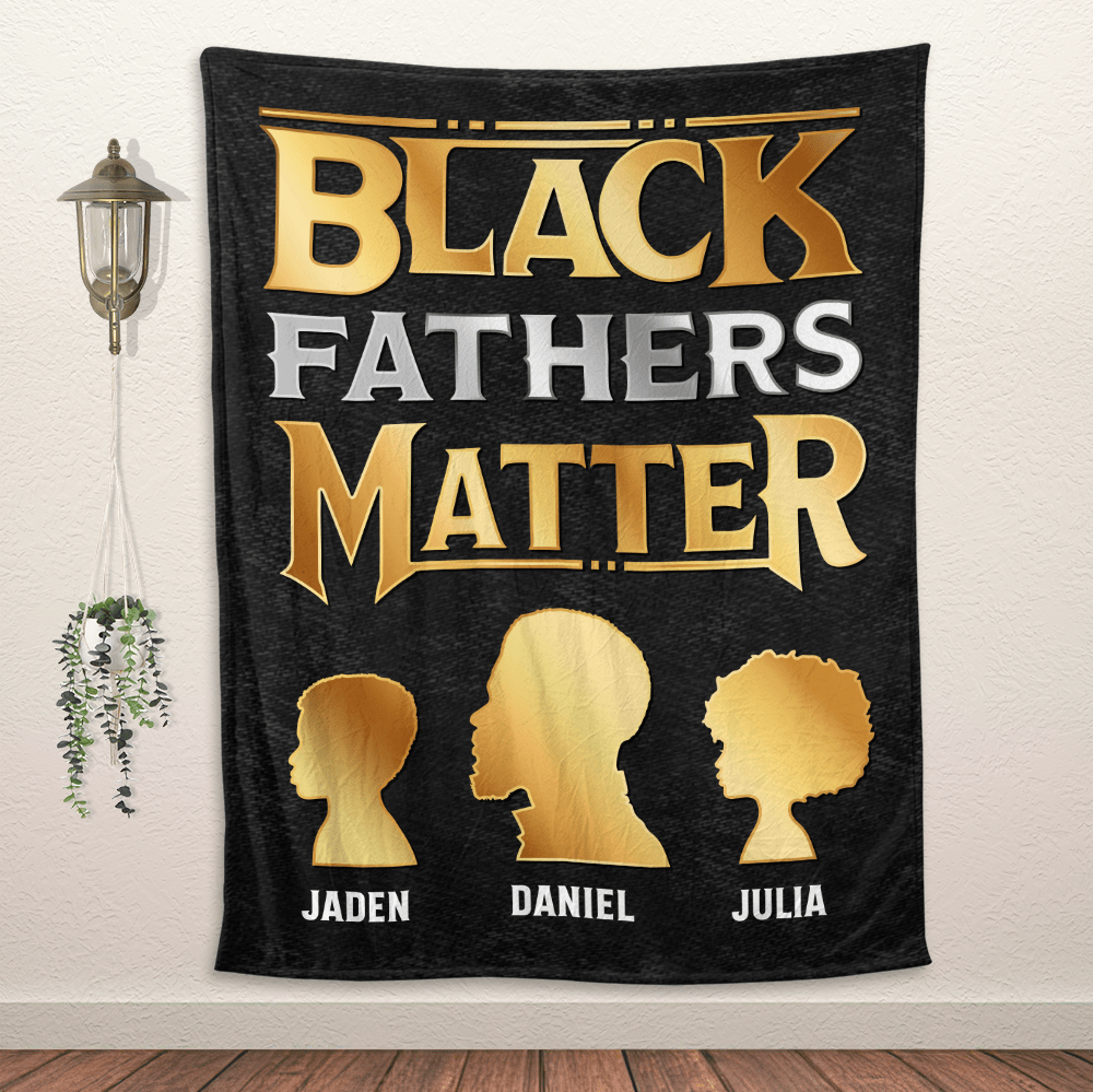 Black Fathers Matter - Personalized Blanket - Giftago