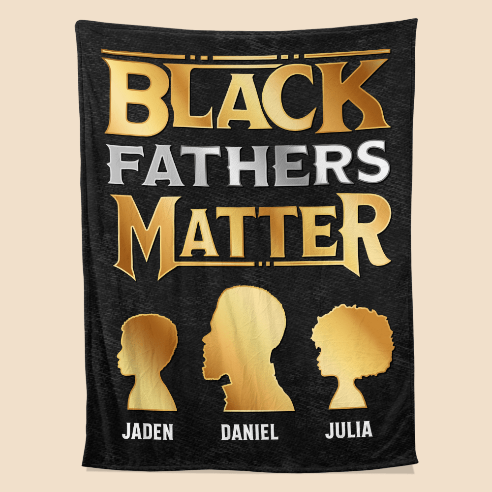 Black Fathers Matter - Personalized Blanket - Giftago