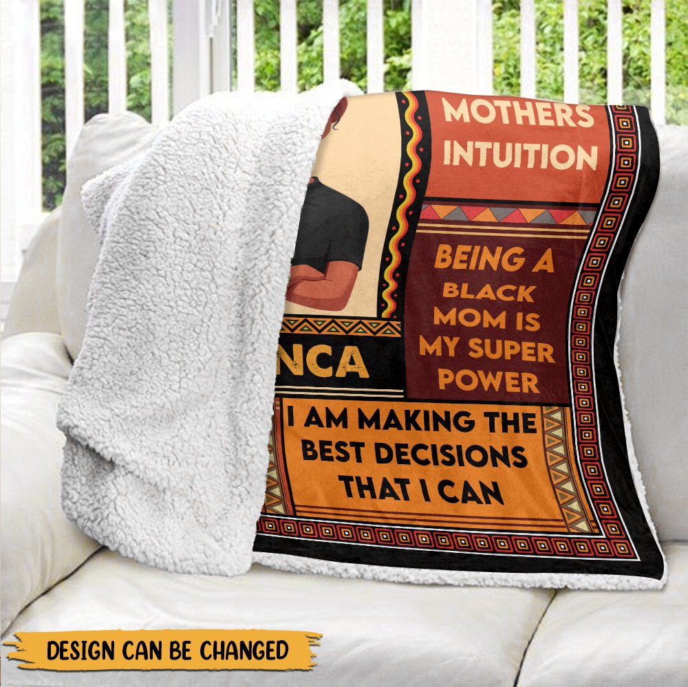 Black Mama - Personalized Blanket - Best Gift For Mother - Giftago