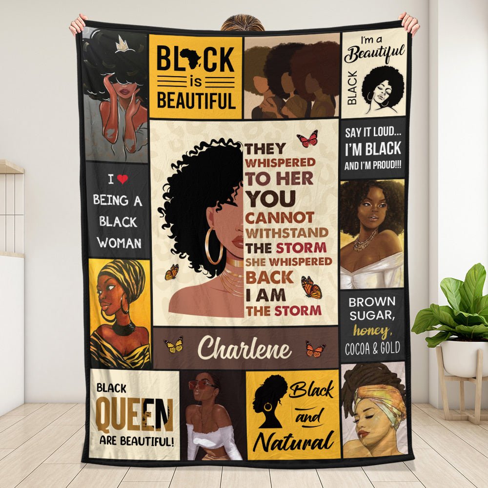 Black Queen Are Beautiful - Personalized Blanket - Giftago